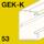 Calha técnica GEK-K, profundidade de calha 53 mm