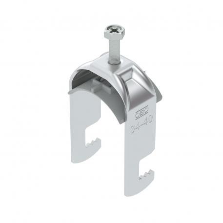 Abraçadeira 2056 tipo F, simples, placa de pressão em plástico, ALU 34 | 40 | 3