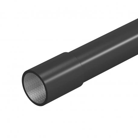 Tubo metálico pintado a preto, com rosca 50 | 3000 | 1,5 | M50x1,5