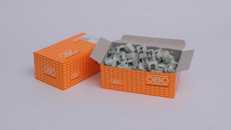 Abraçadeira OBO-Quick, cinzento claro M20