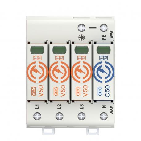Descarregador combinado V50, 3 polos + NPE 280 V