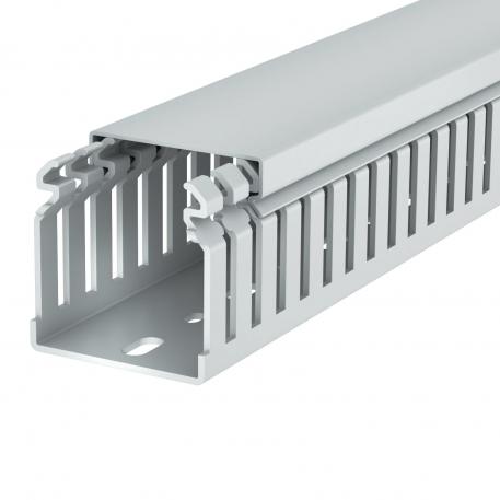 Calha de cablagem, tipo LKVH 50050 2000 | 50 | 50 | Base perfurada | cinzento claro; RAL 7035
