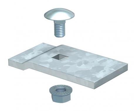 Peça de aperto LKS 60/4 FT 110 | Aço | Galvanizado por imersão a quente após maquinação | 