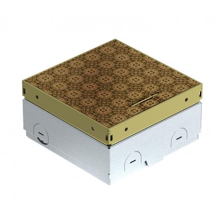 Tomada de piso UDHOME-ONE, sem recorte para revestimento do piso, pode ser instalada conforme necessário, latão, placa decorativa: Marygold